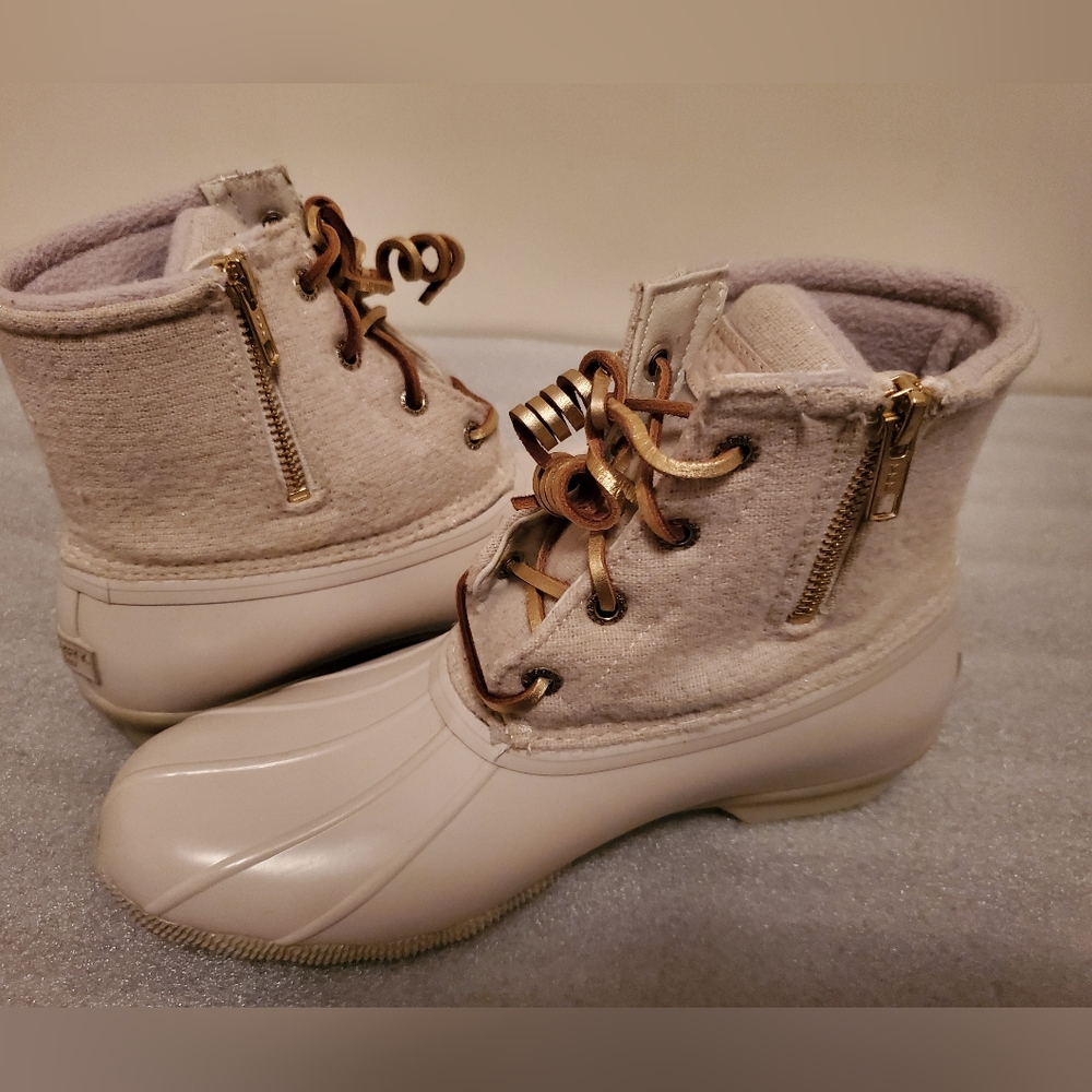 Sperry Top-sider Saltwater Wool Duck shoes size 7" 1/2 - Picture 5 of 9